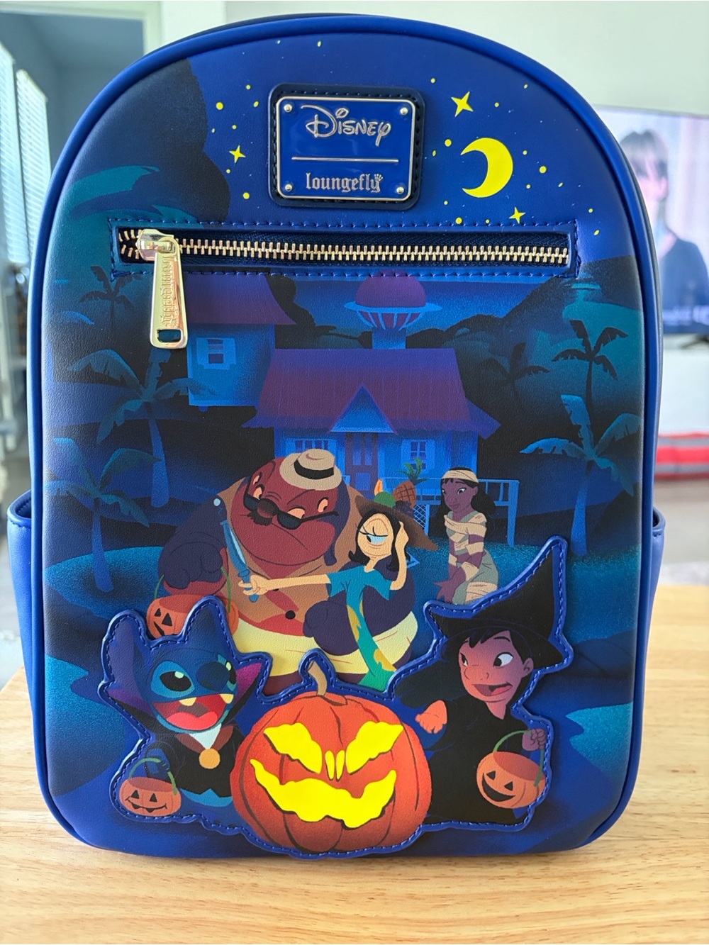 Loungefly Blue Lilo & Stitch Halloween Mini Backpack